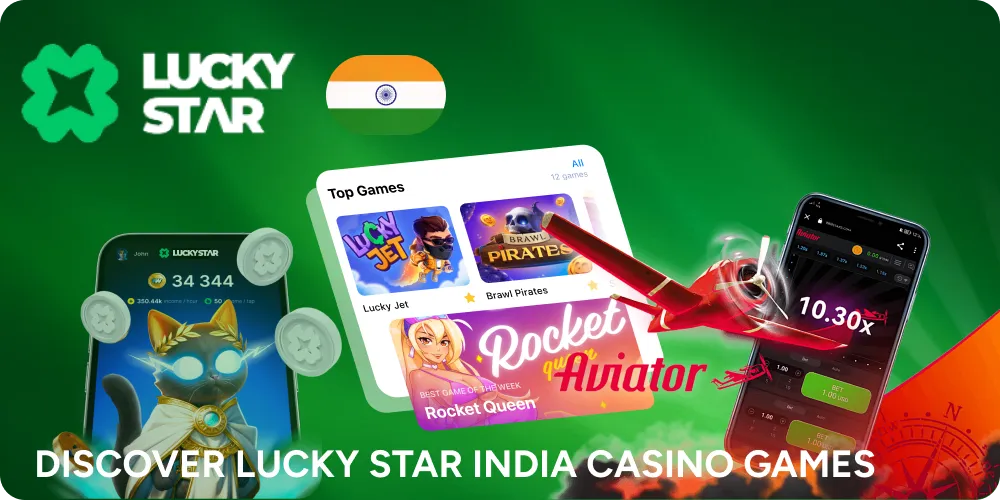 Find your favourite Game at Lucky Star Casino India