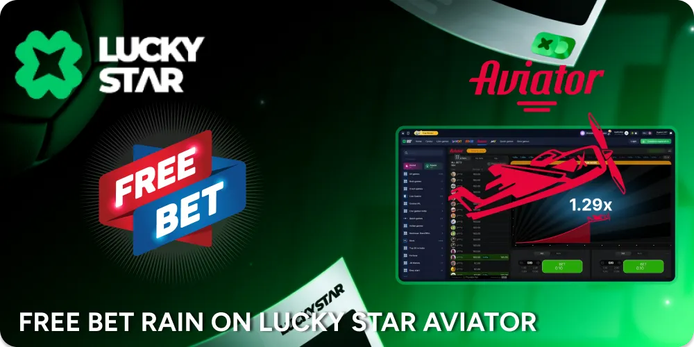 Every week you can receive 80 INR free bet on Aviator Game at Lucky Star.