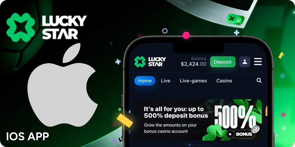 Small guide for iOS users - how to download Lucky Star casino app.