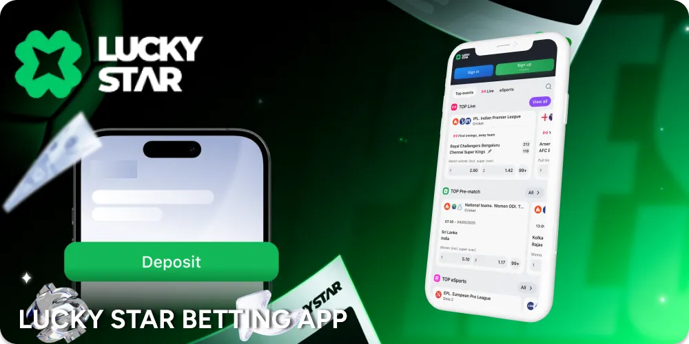 Check our Lucky Star app for betting and casino.