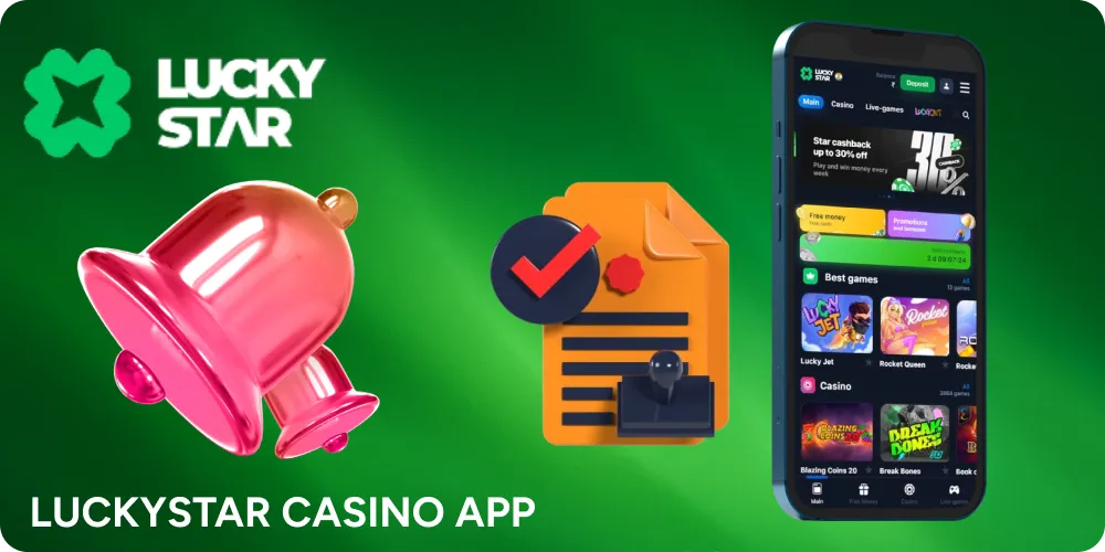 Download official Lucky Star app for iOS or Android (APK) and receive 200 Lucky Coins.