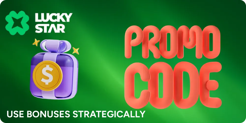 Use bonuses and bonus codes at Lucky Star Online Casino to increase your gaming balance.
